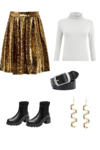 Shimmery Skirts and Cropped Tops