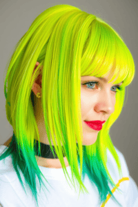 Bold Neon Peekaboo Hair