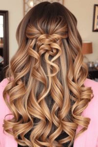 Curly Half-Up, Half-Down Style