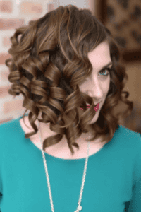 Side Parted Curly Hairstyle