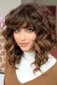 Curly Half-Up, Half-Down Style