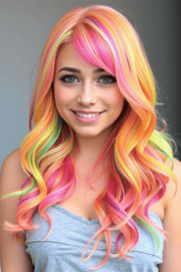 Rainbow Peekaboo Hair