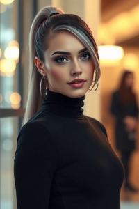 Sleek Winter Ponytail