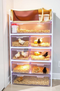 Clear Bin Shelf Brooder