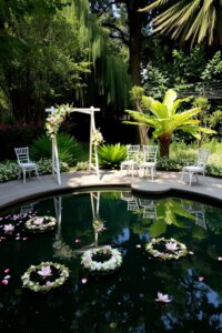 Water Garden Wedding Floating Florals