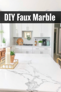 DIY Faux Marble Counter