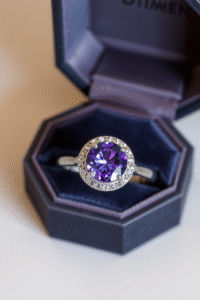 Birthstone Halo Ring