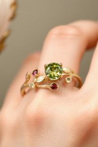 Nature-Inspired Birthstone Ring