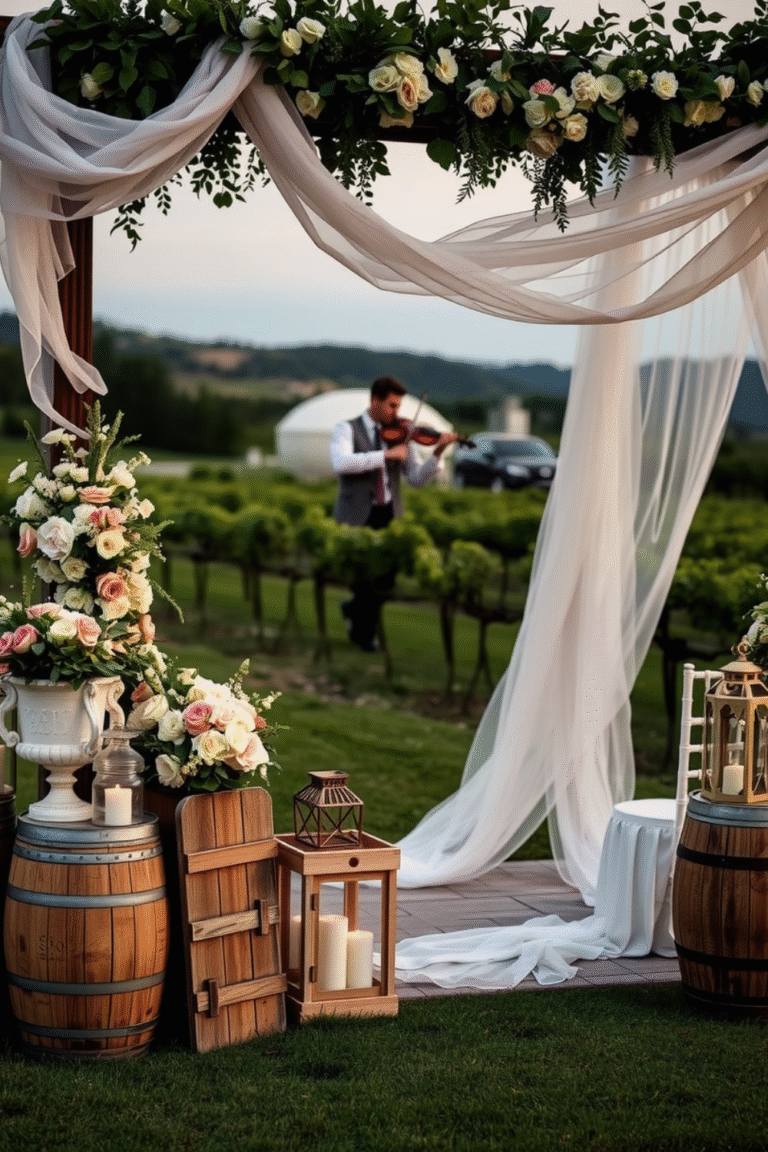 Romantic Vineyard Elegance