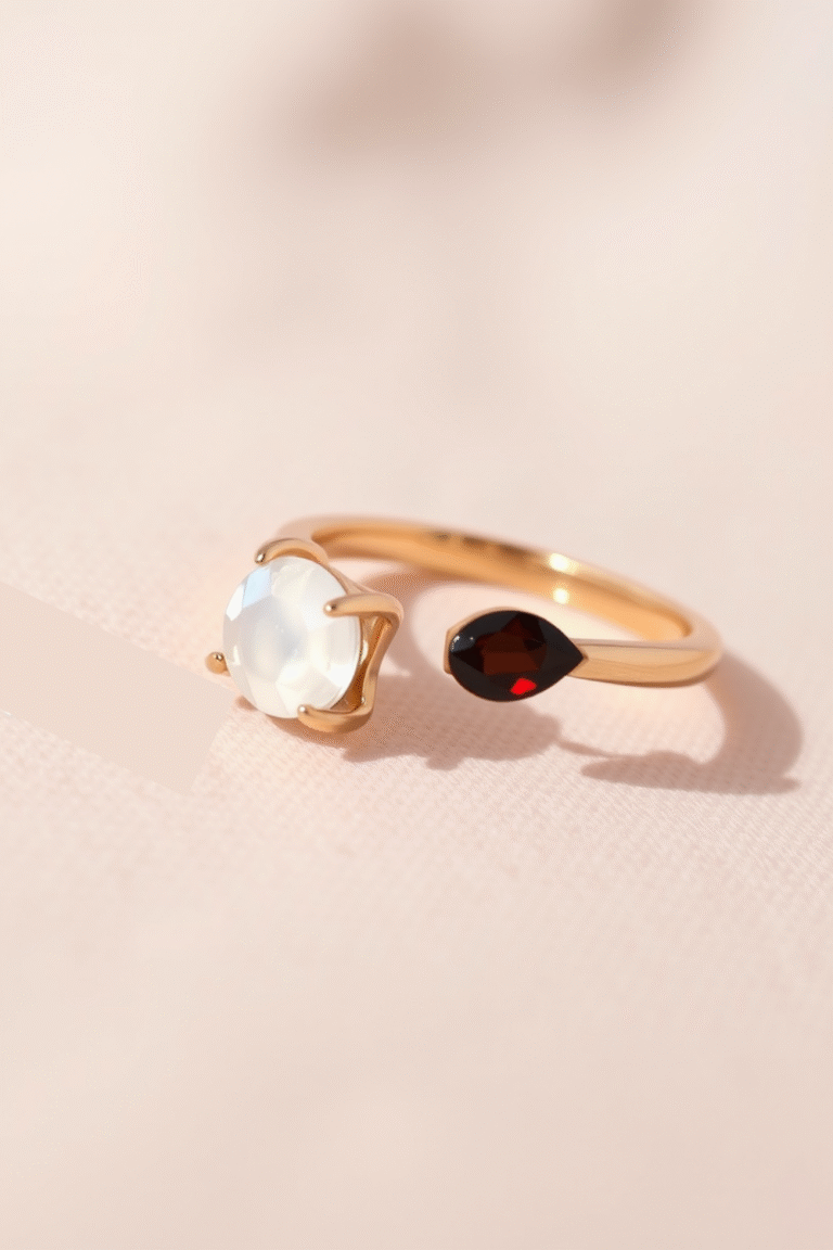 Open Band Birthstone Ring