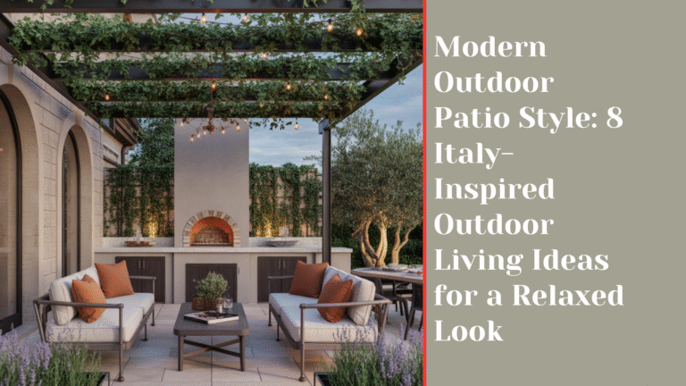 Modern Outdoor Patio Style: 8 Italy-Inspired Outdoor Living Ideas for a Relaxed Look