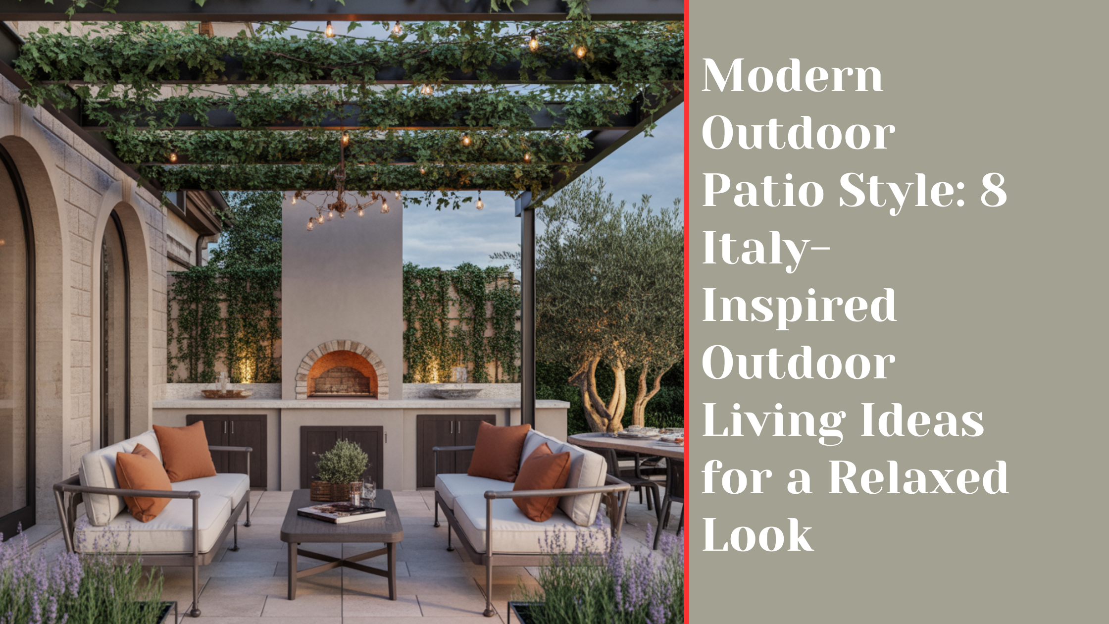Modern Outdoor Patio Style: 8 Italy-Inspired Outdoor Living Ideas for a Relaxed Look